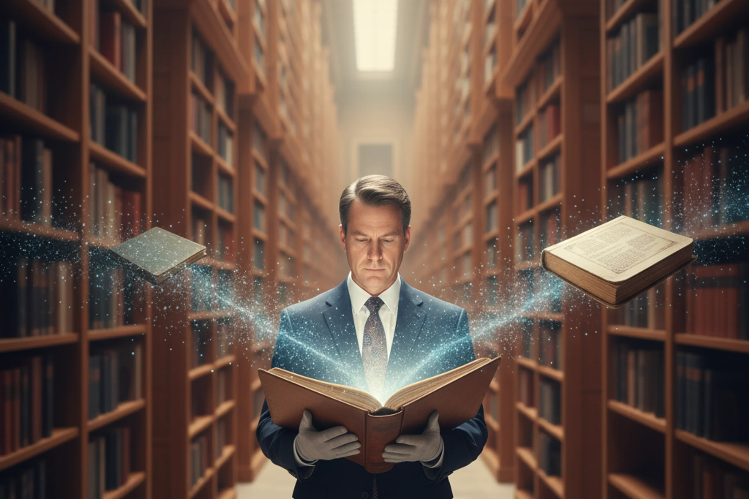 CPA reviewing AI software tools on dual monitors with tax documents and financial data on desk