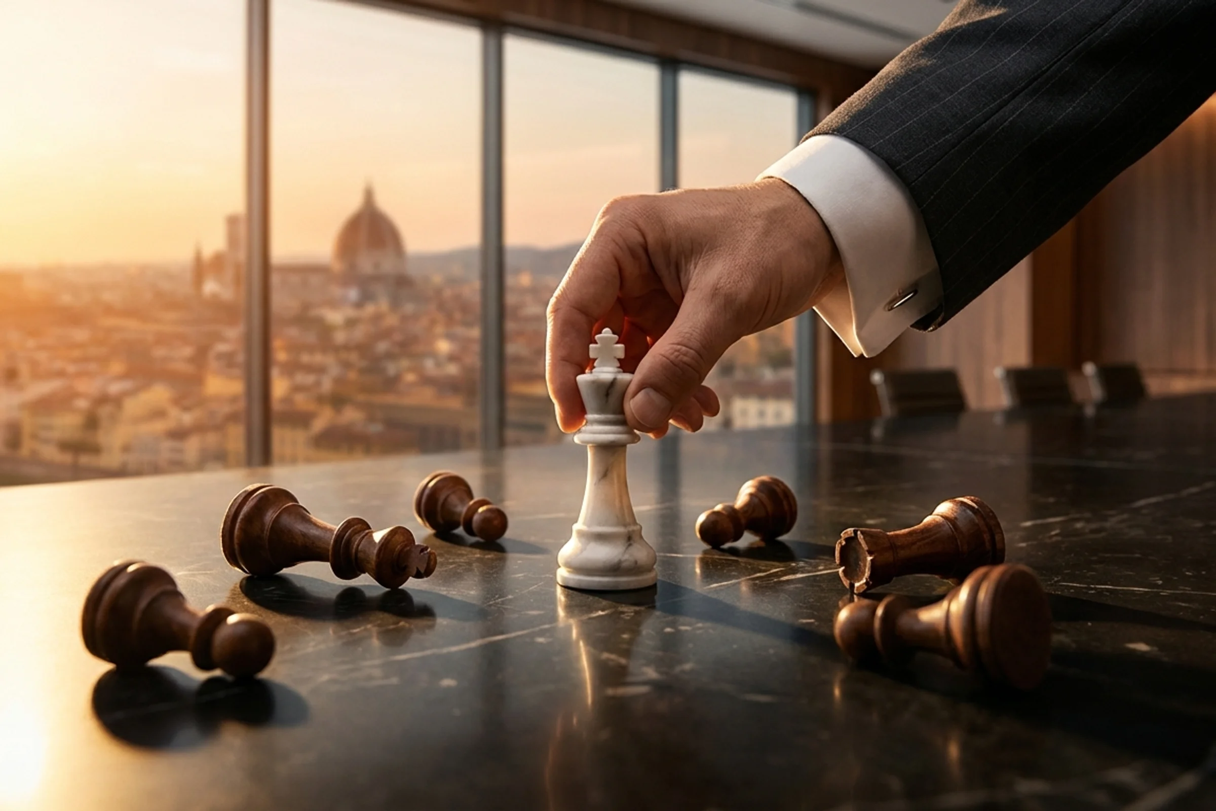 CFO analizza documenti contrattuali e strategie di recupero crediti in sala riunioni aziendale