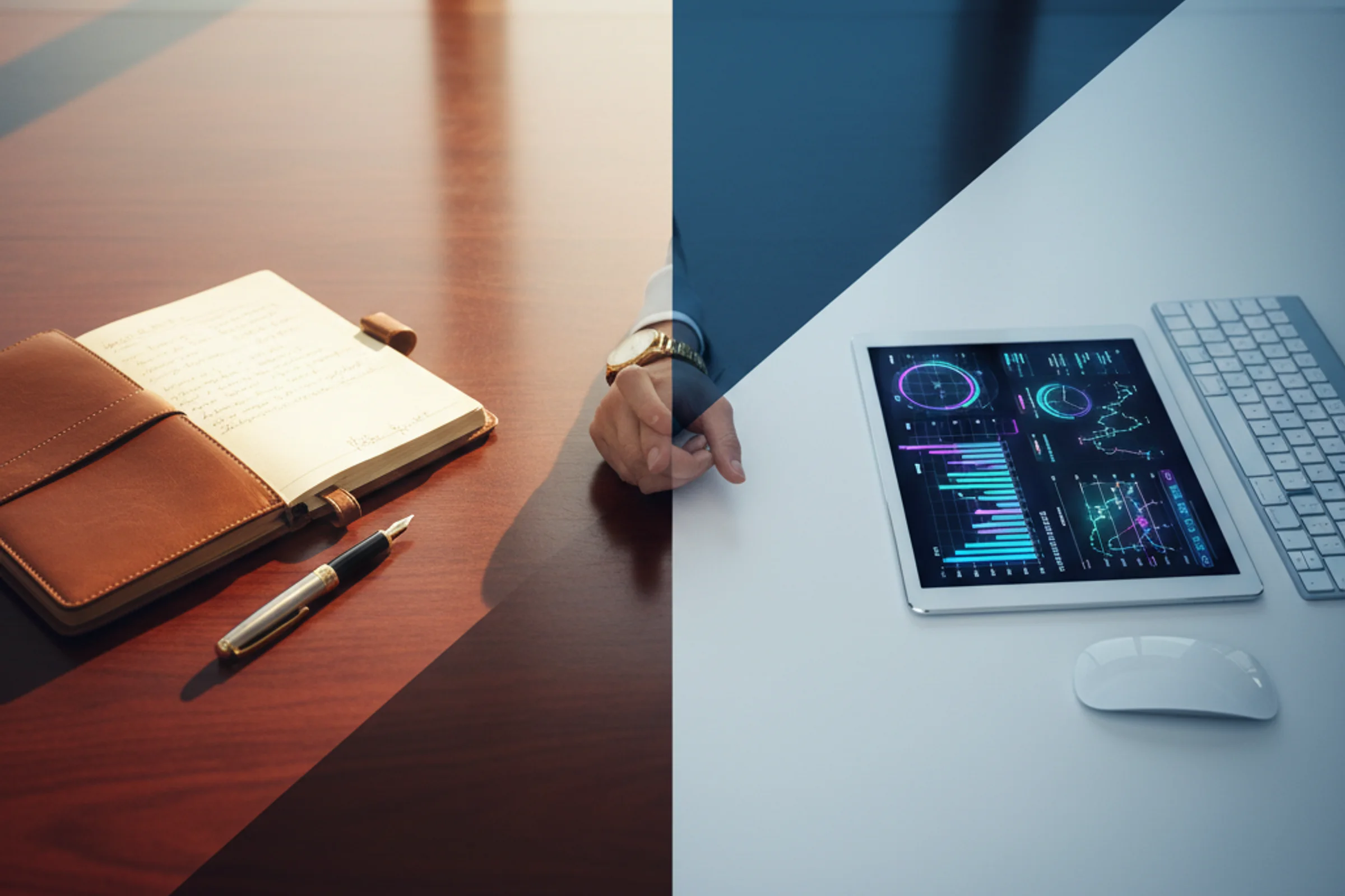 CEO reviewing financial documents comparing CFO salary proposal with AI software costs on laptop screen