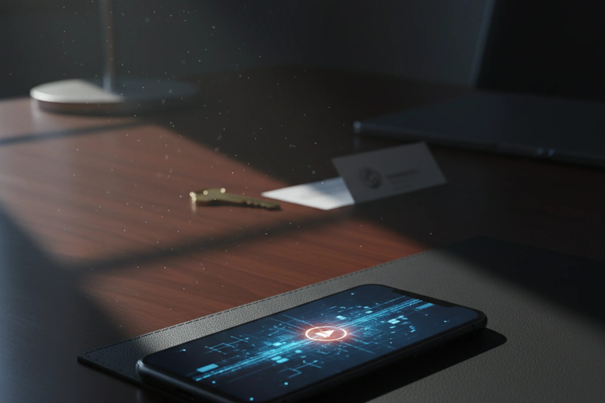 Business owner receiving devastating phone call that led to company bankruptcy and personal financial loss