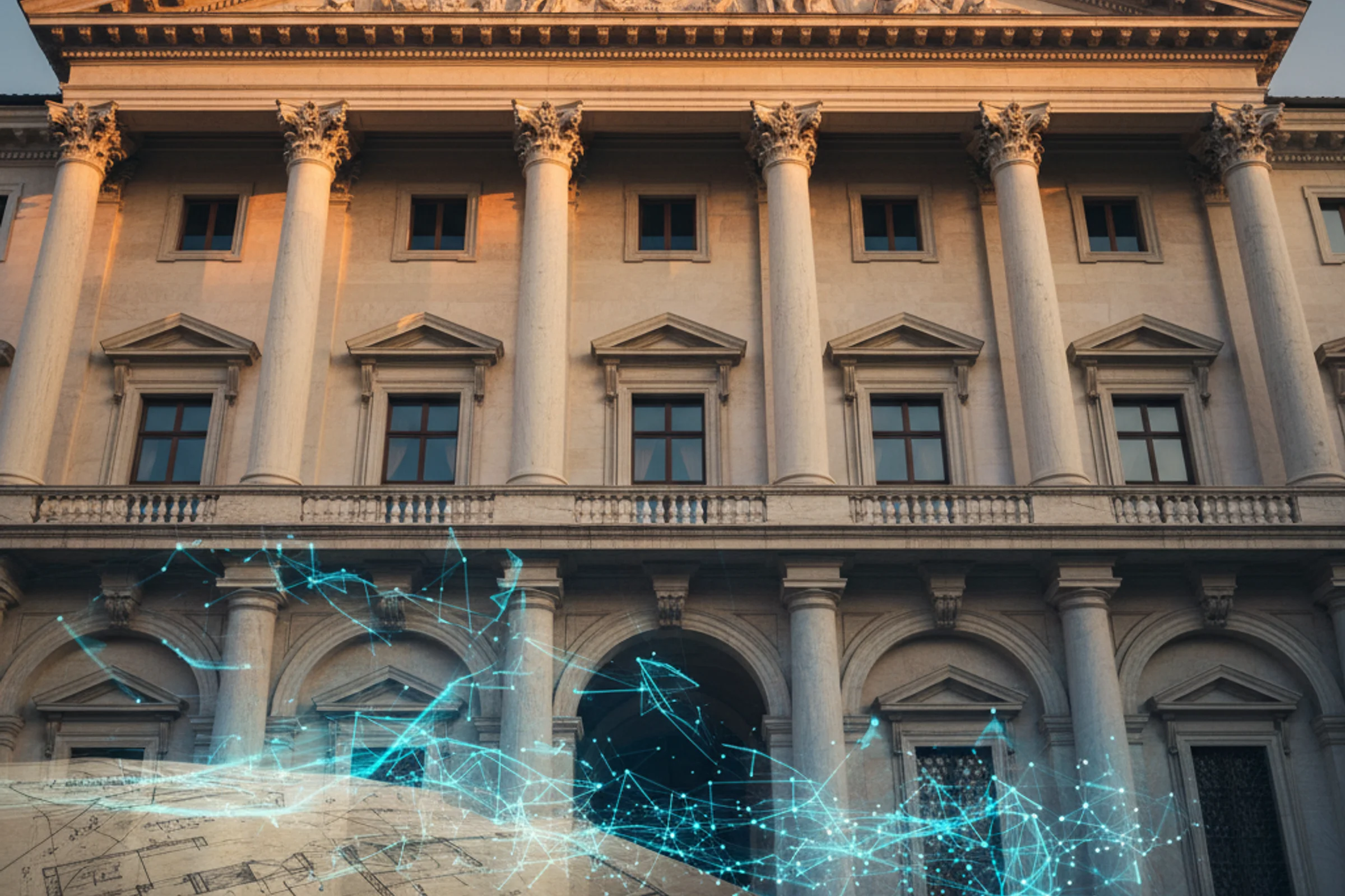 Italian government fiscal portal interface showing document retrieval architecture and API integration workflow